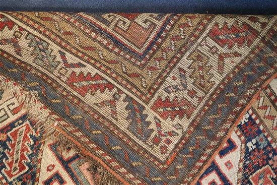 A Shirvan multi coloured runner, c.1900, 8ft 9in by 3ft 1in.